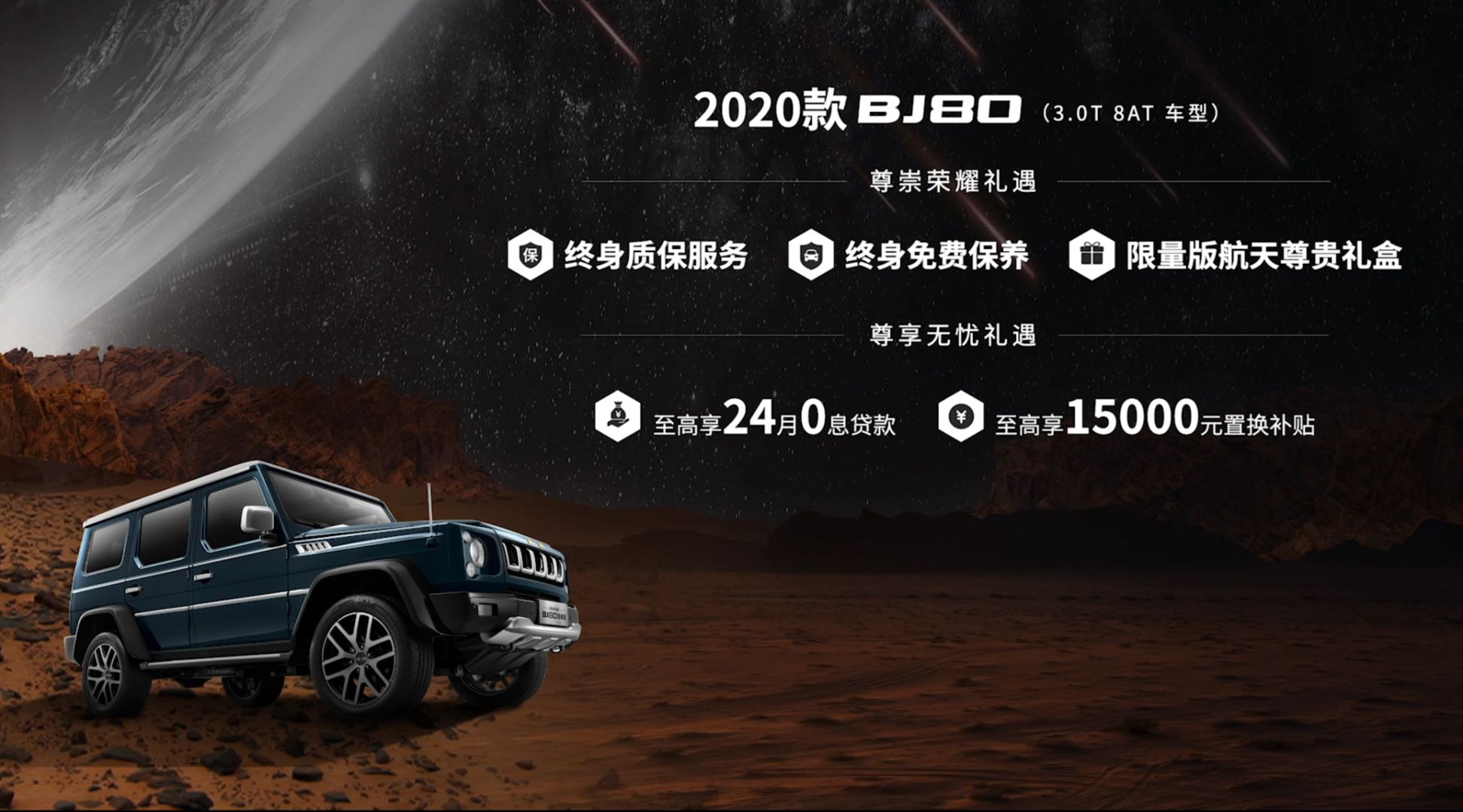 填补中国自主大排量越野车空白 北京越野2020款BJ80正式上市